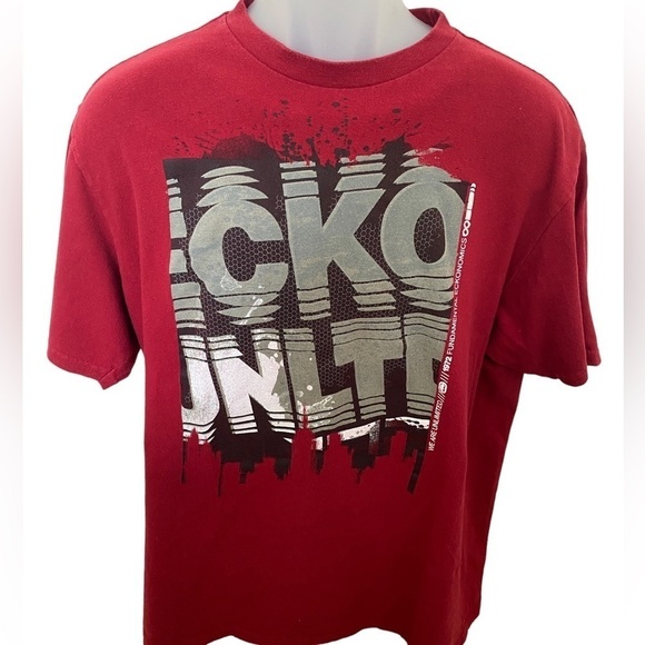ECKO UNTLD. Red, Grey & White Skate Tee Shirt Men XL - Picture 1 of 5